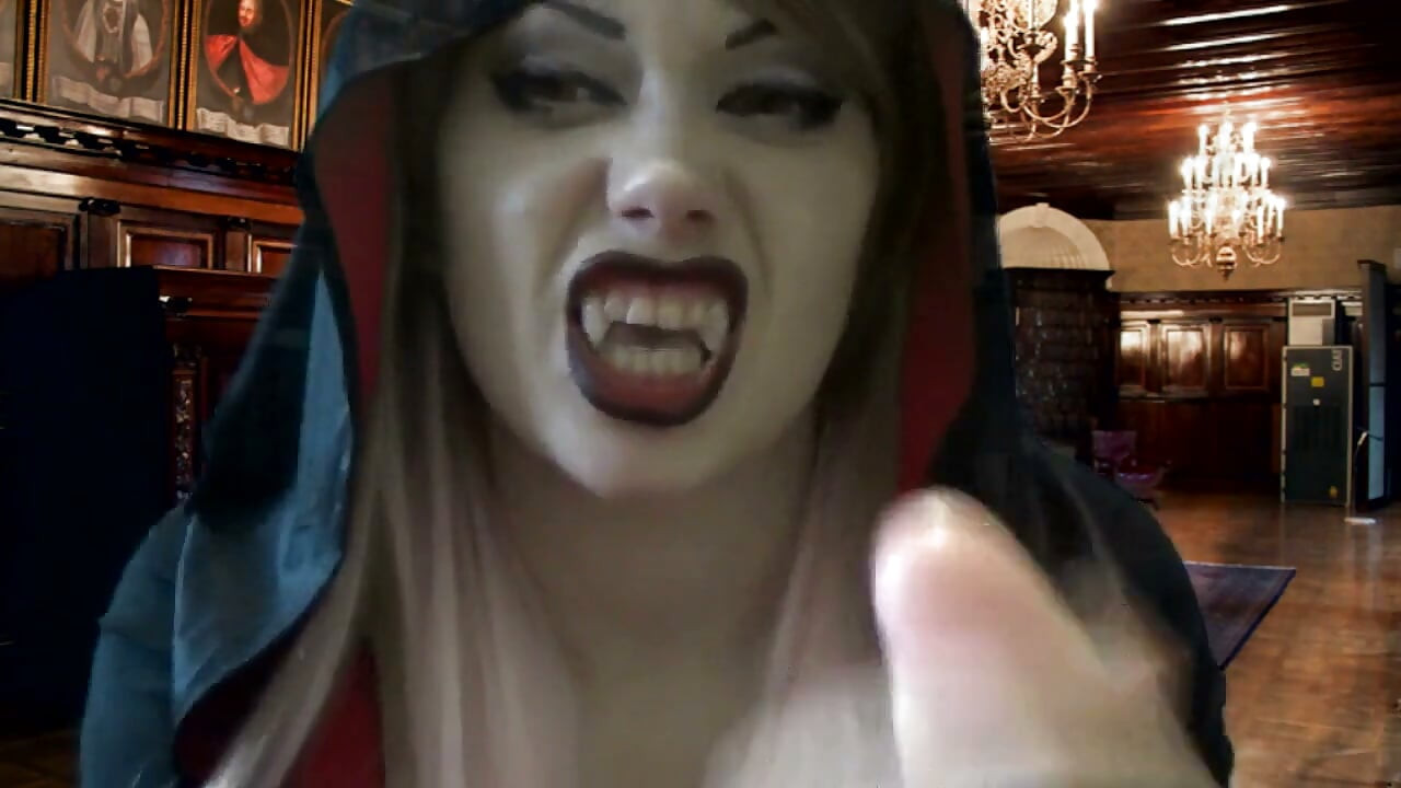 Dangerouse Vampire punish and milk your cock