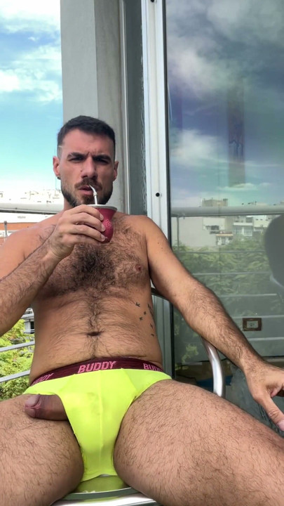 sipping mate, and my thick cock slipped right out. | Clip 1