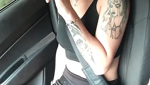 the uber driver controls my lush toy until he makes me cum.