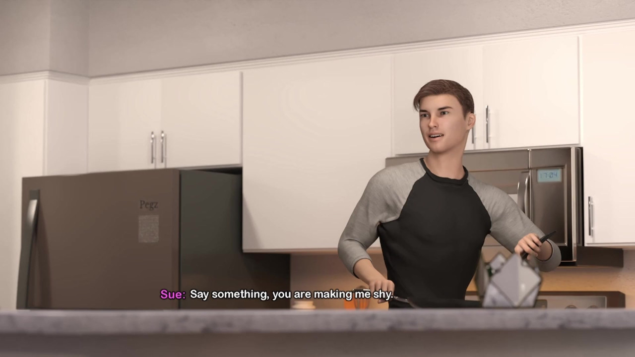 My Bimbo Dream 37 - 偽の胸を持つビンボーミルフがついに入居者にキスをする