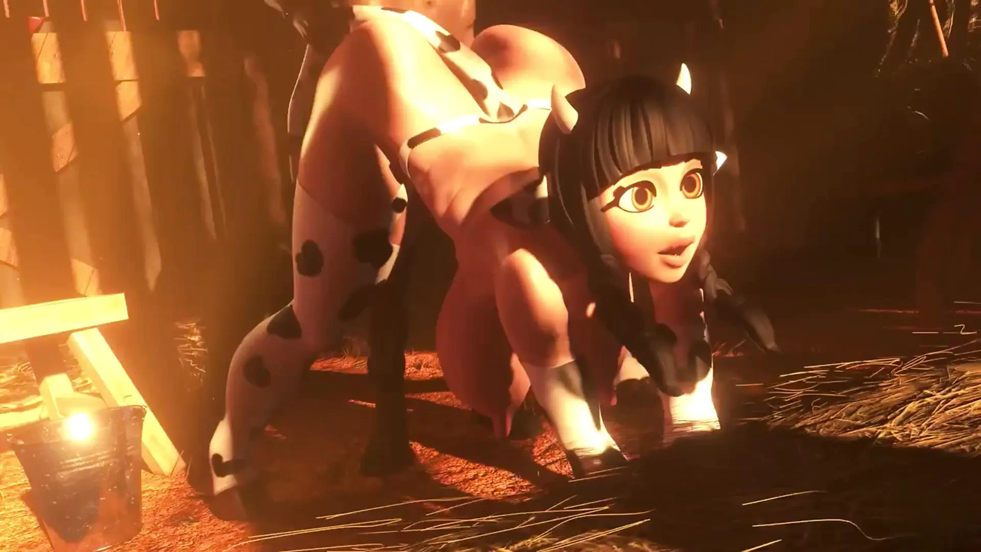 Cowgirl Cosplay Teen Fucked In The Ass By A Farmer ( Realistic 3D )