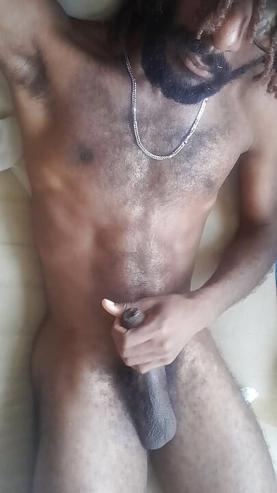 Chocolate daddy can't hold back his cumming no more.