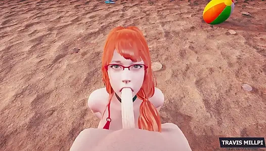 Day of Beach: Nudity Beach with Redhead Stepsister