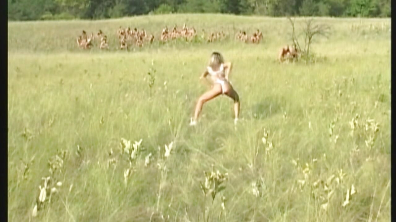 Blonde Babe Drinks Dripping Piss Bowl in Wild Outdoor Gangbang