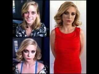 Porno hvězdy s a bez make-upu