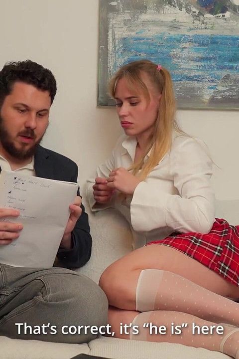 Schoolgirl Came for English Lesson but Got Anal Training Instead