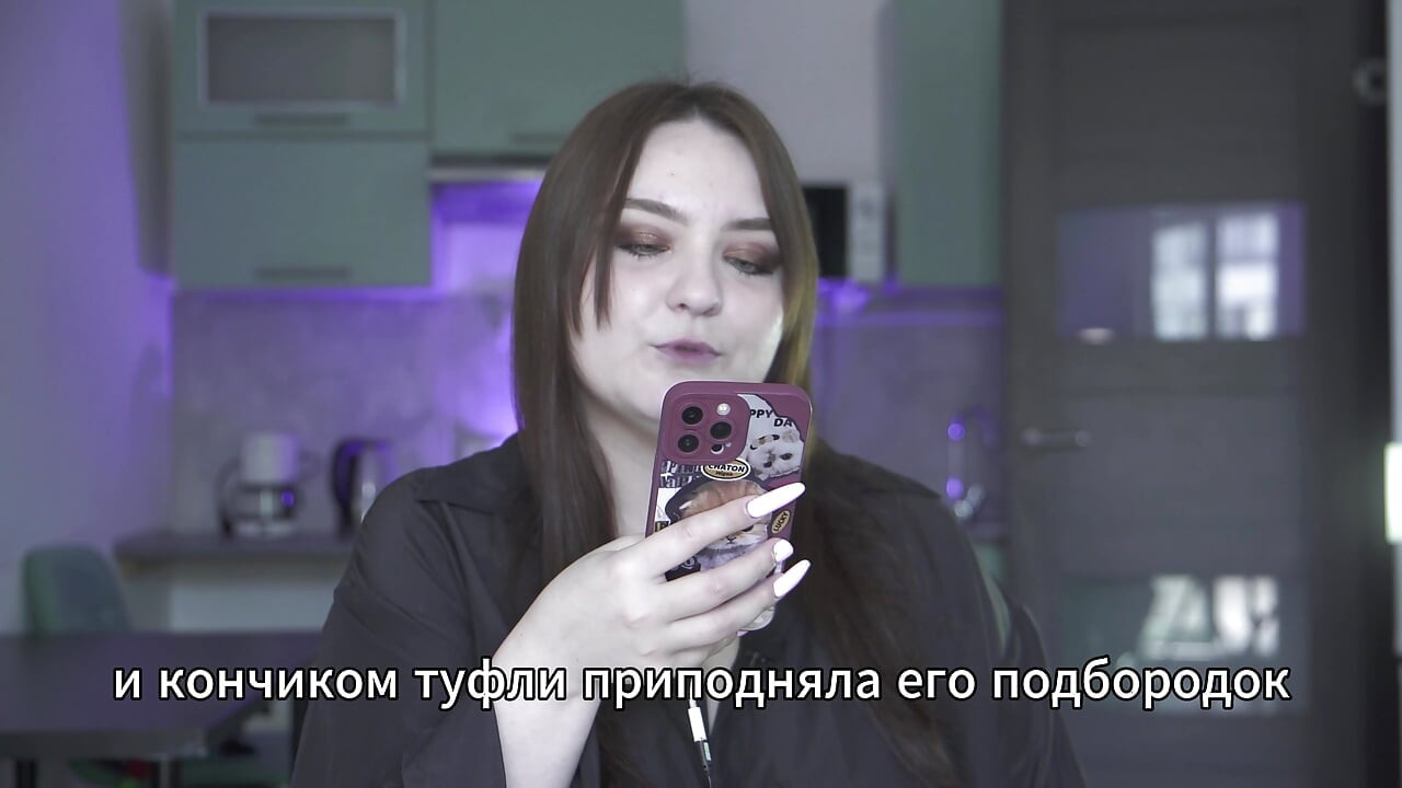 Porno priča - Gospodarica pretvorila muža u roba (ruski, strap-on, sperma po licu)