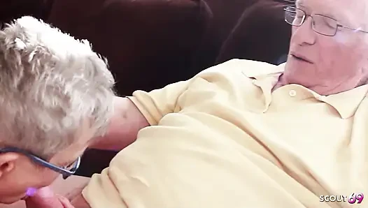 Cuckold Husband watch his real old Mature GILF Wife fucked by Boy at Porn Casting