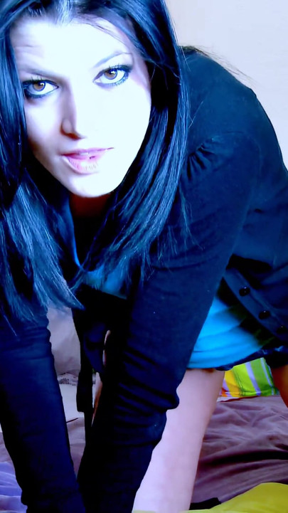 Lana Fever: Cute Teen Brunette Lana Fever Getting Naked Alone on Her Webcam