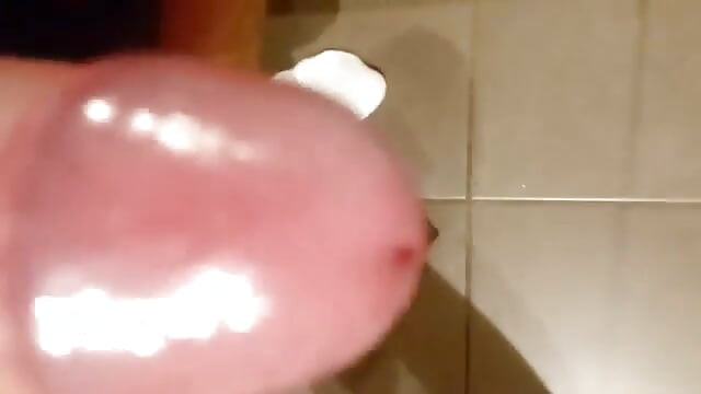Orgasm masturbation ejaculation jerk off cock in friend's bathroom