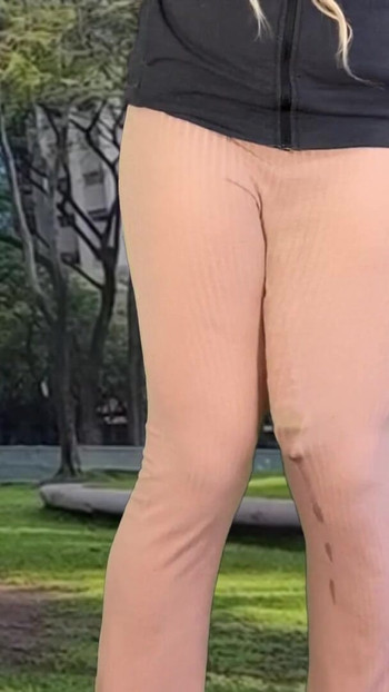 Key moment from "Huge dick shemale hands free cum public"