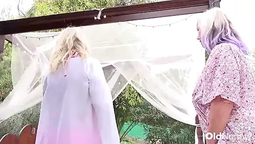 OldNanny - Old Lesbians Massage Big Tits And Pussies