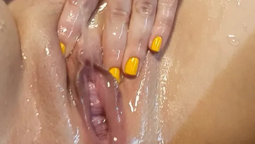 Fist and 2 dildos in my gaping pussy make me squirt