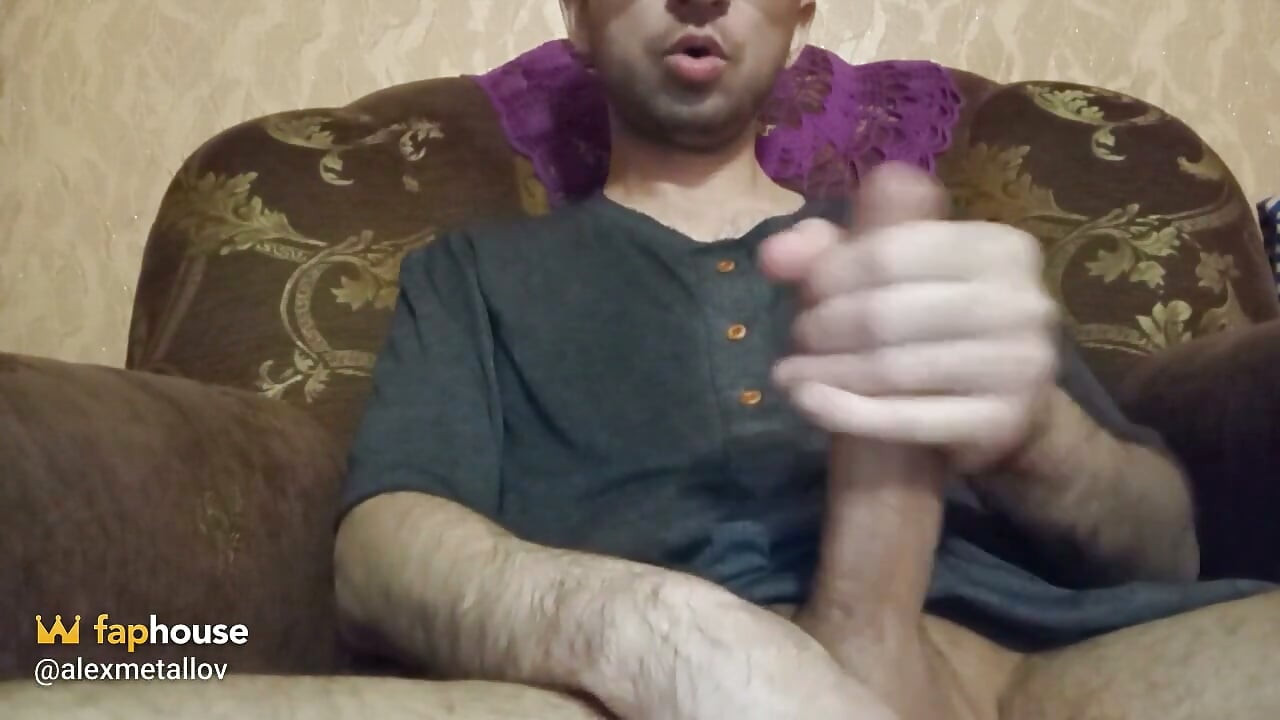 I Strocking My Big Hard Cock. Full Balls of Cum