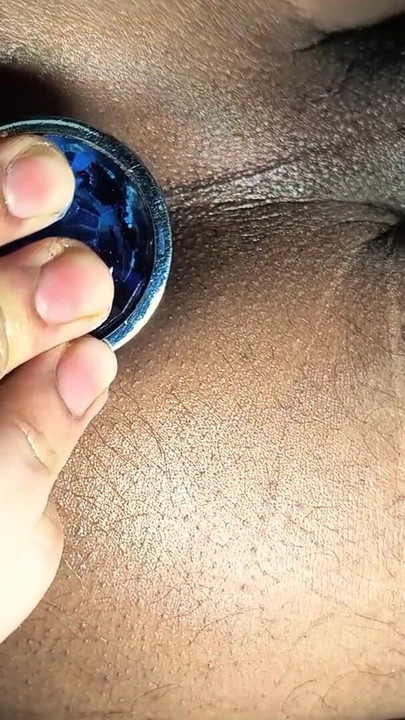 Close-up Deep BIG Butt Plug Masturbation Indian Brown  Tight Pink Asshole | Clip 2