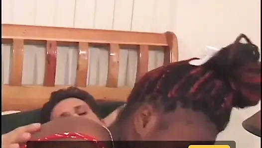 Black Babe Sucking White Dick Before Getting Fucked