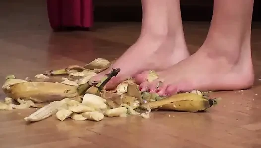 Crushing food for my slave to eat