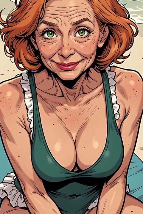 Revealing Swimsuits with Mature Cleavage (naughty Ai)