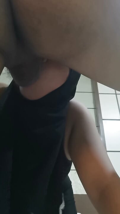 The girl was squeezed by a until she almost fainted.