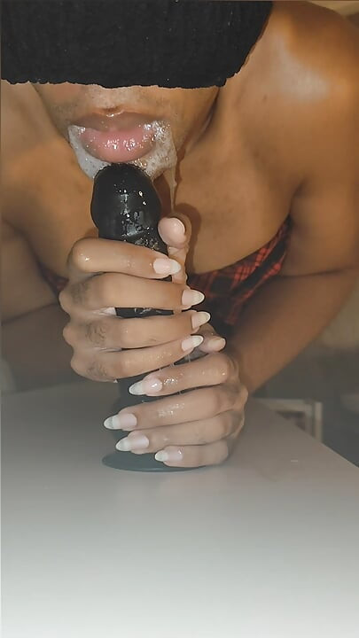 Femboy loves to suck on his toy
