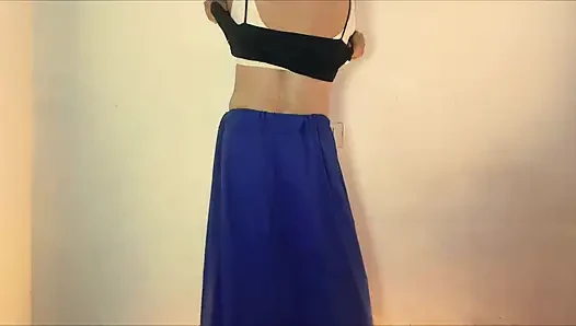 neighbor getting naked for her desi girlfriend. Mature woman taking off her bra and panties, neighbor pressing her Puffy Nipples