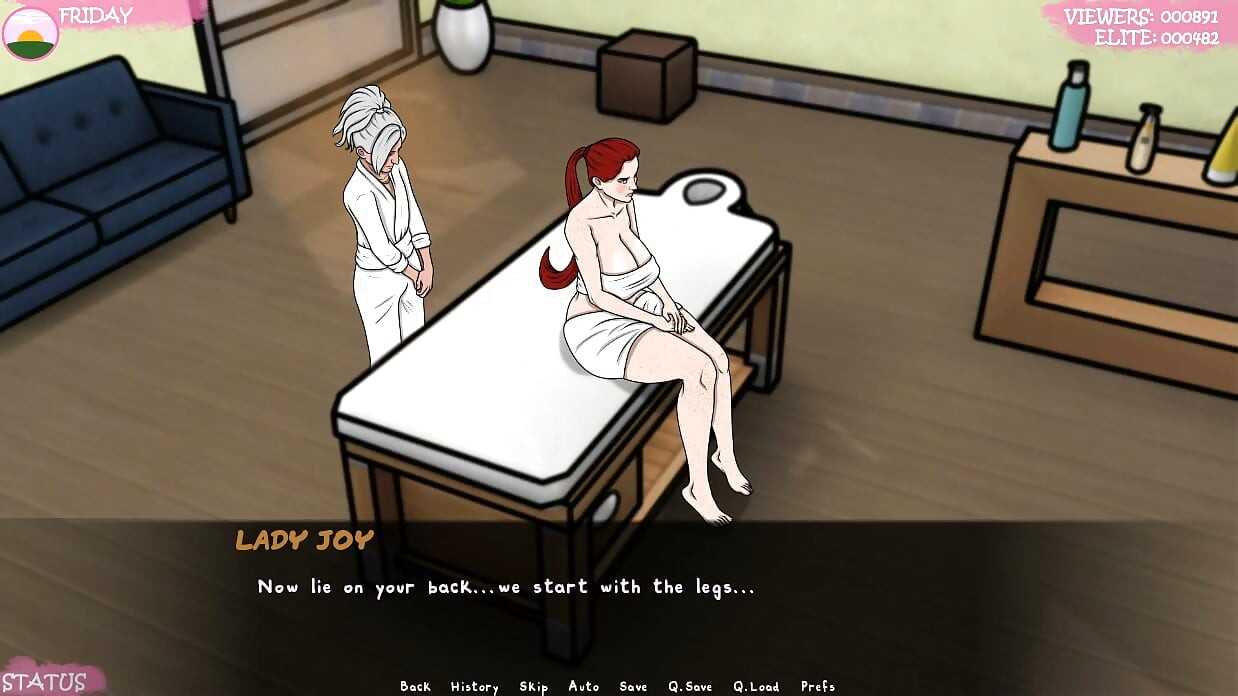 Lust Town - Gameplay - Roleplay - Lesbian - Oily Massage Teasing Boobs & Pussy