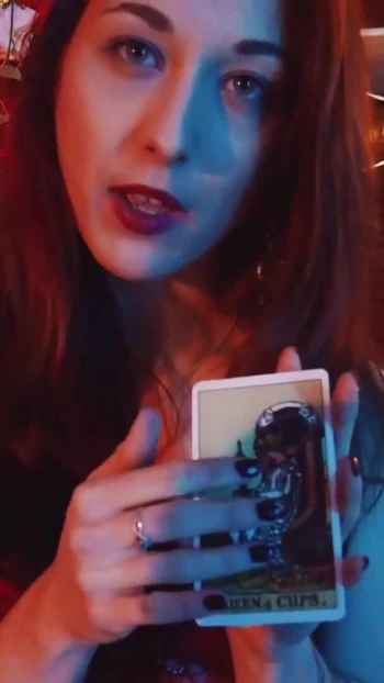 Iconic moment from "ASMR JOI - The Tarot Game."