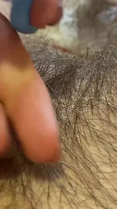 Iconic moment from "Pussy Hair trimming hairy bush fetish"
