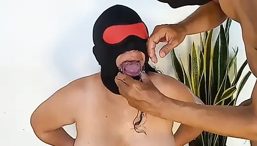 "Big Tit Desi Wife Covered in Creamy Oil – Super Horny & Dripping Wet