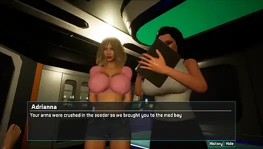 Last hope: a girl with huge boobs is jerking a monster cock ep 5