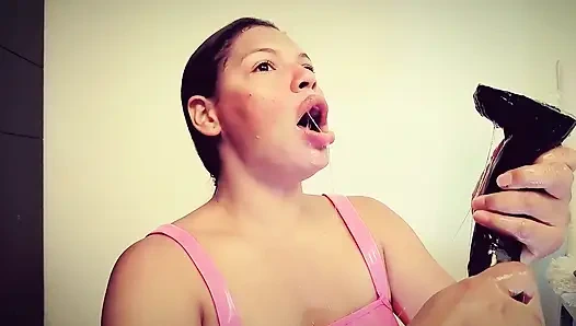 Fishing Throat I Destroy My Throat with Toys up to My Balls