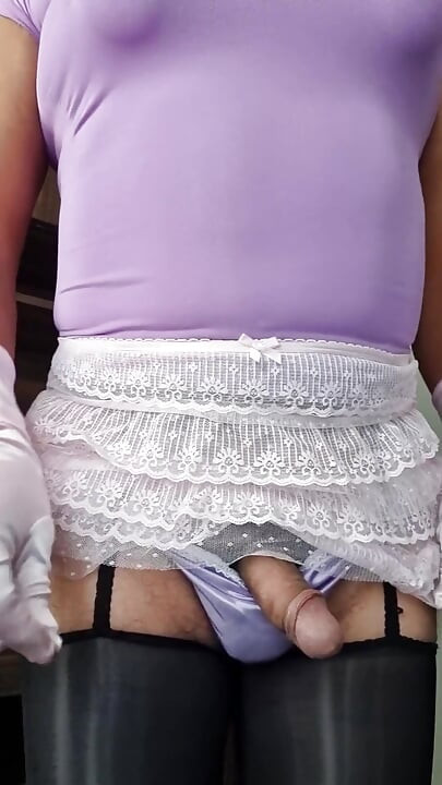Moje najnovije sissy gaćice, saten, čipka i prozirne