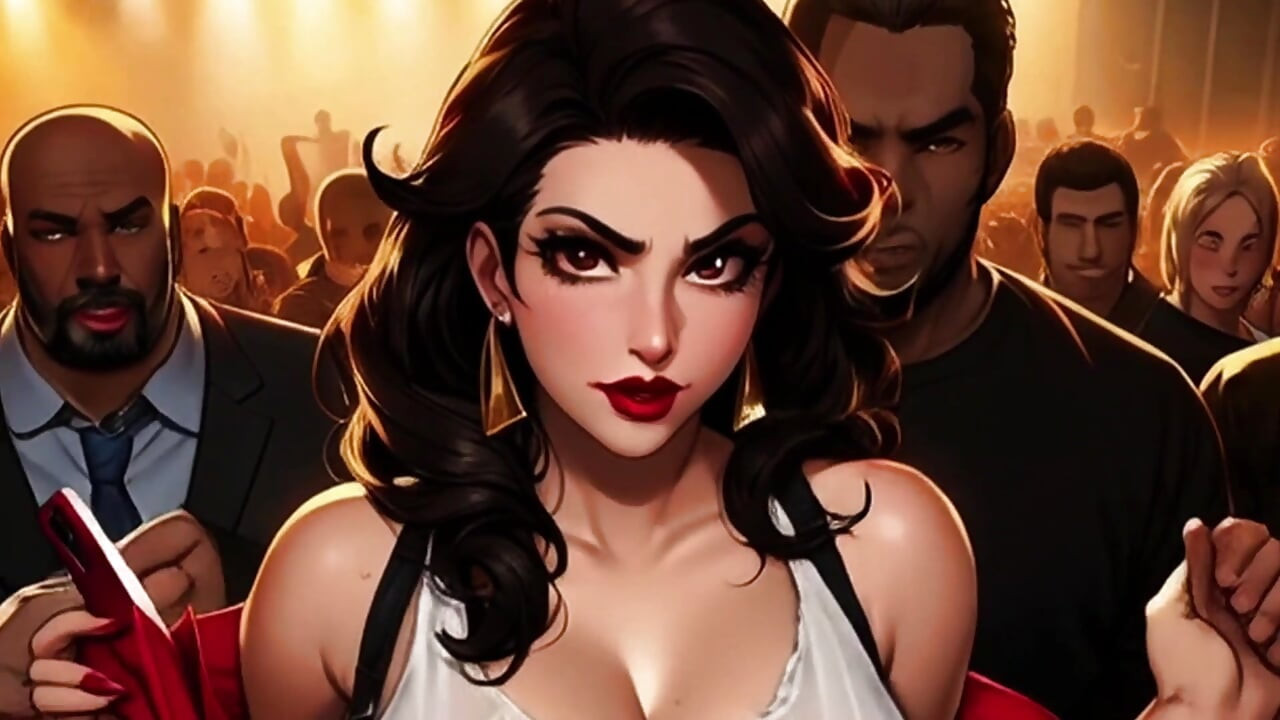 Büyük memeli tifa baharatlı tonlarda garip yarak emmeyi seviyor: tifa mosh çukurunda