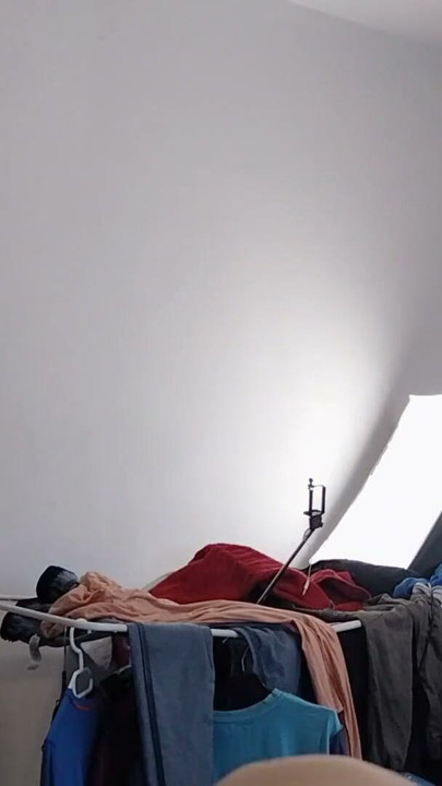 Amateur wife massages herself with cream on her body. | Clip 2