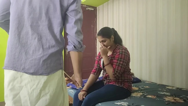 Teacher teaches about opposite sex attraction and how to do sex in practical with his girl student, Teacher and student hot sex