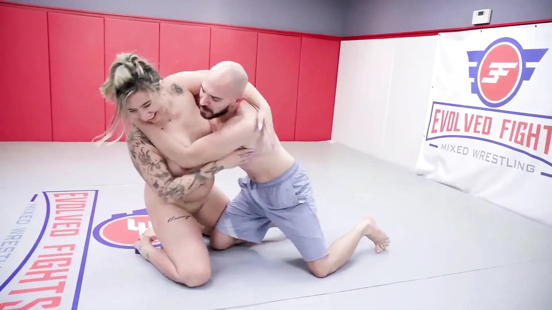 Nina Nova Wrestles Peter King
