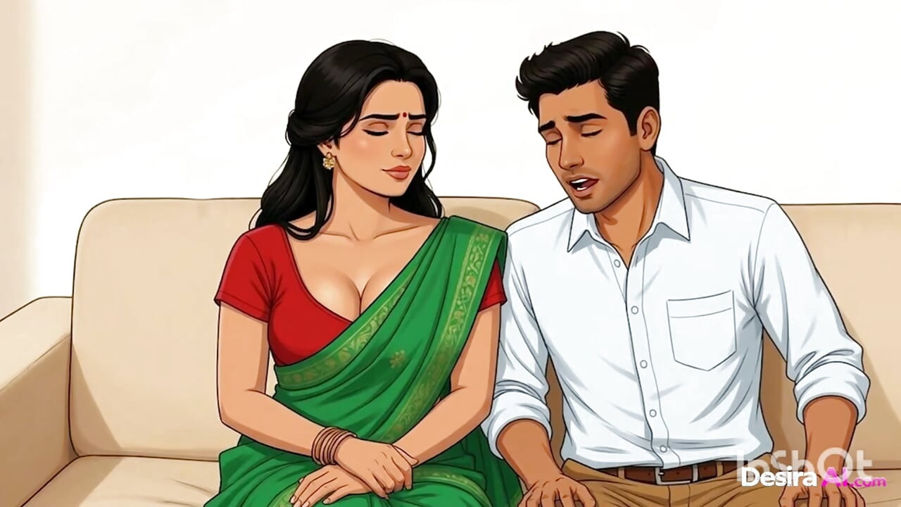 Soft Indian Skin Under His Touch While He Takes Care of Everything -AI Generated