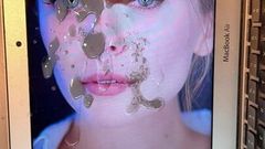 Elizabeth Olsen, трибьют спермы на лицо