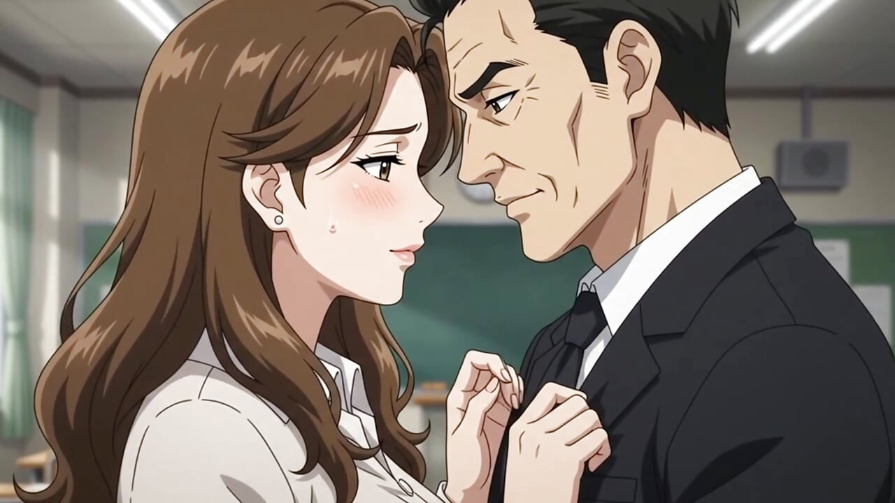 Principal seduce teacher and fuck her in the office Hentai