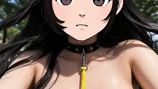 Halka açık parkta büyük göğüslü üvey kızını memnun eden bakış açısı