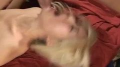 Blonde Asian whore loves anal