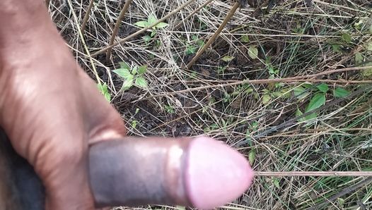 Hand job in forest