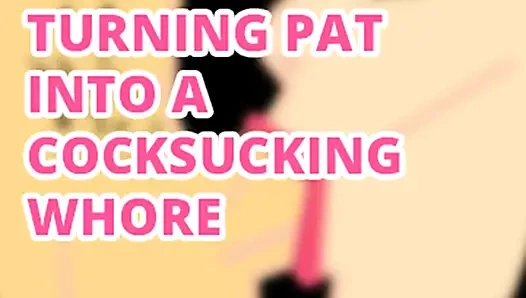 Sadece ses - kadın kılıklı pat'i yarak emen fahişeye dönüştürüyor