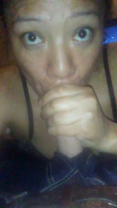 Mouth full of jizz