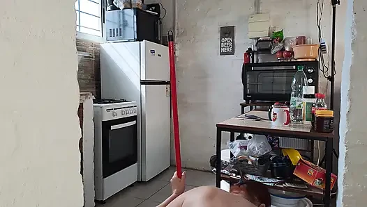 Rainy day in Uruguay. Cleaning my kitchen.