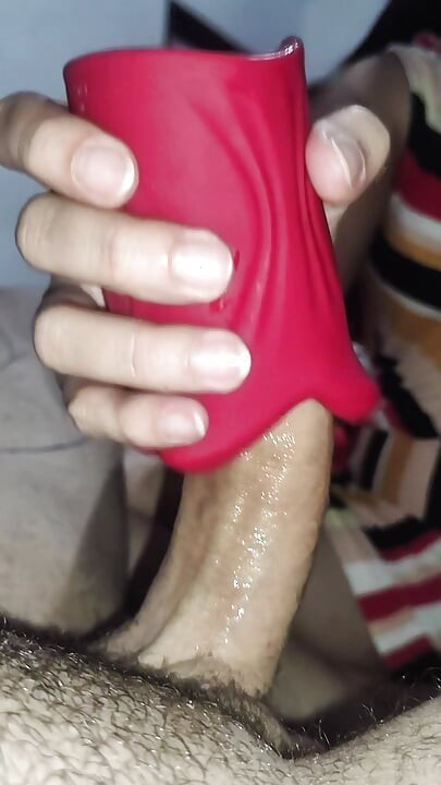 POV - Big cock and hot brunette wanking of greedy pussy