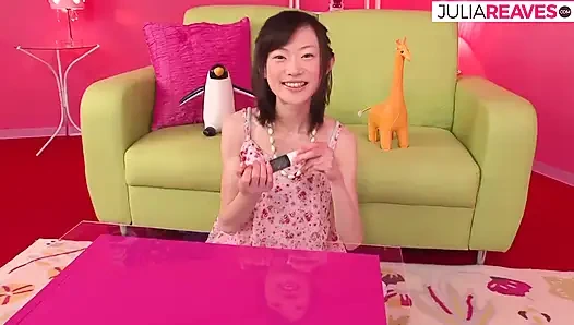 Asian pussy wet with sex toy, and then comes the hard fuck