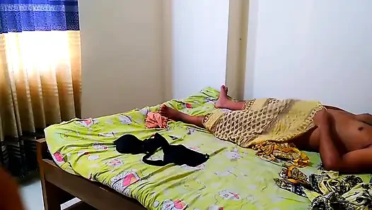 Hot MILF Stepmom Fucked Stepson in Bed, While He Was Masturbating with Stepmom's Bra - Cum Release