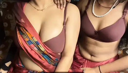 Две лесбиянки трахают пальцами киску друг друга, французский поцелуй и развлечение с грязным разговором