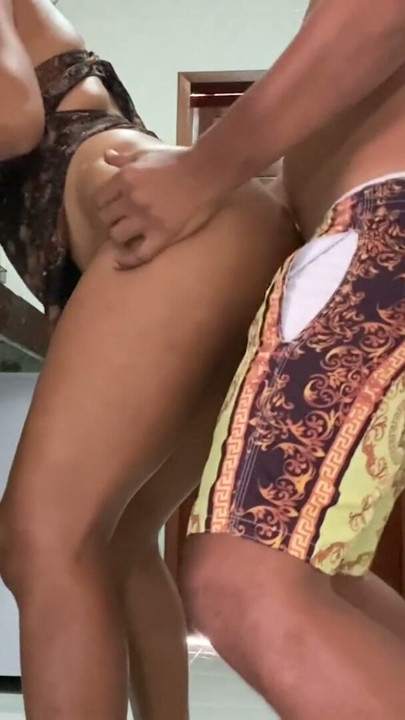 my big assesd stepmother was washing the dishes and i couldn't resist to fuck her | Clip 1